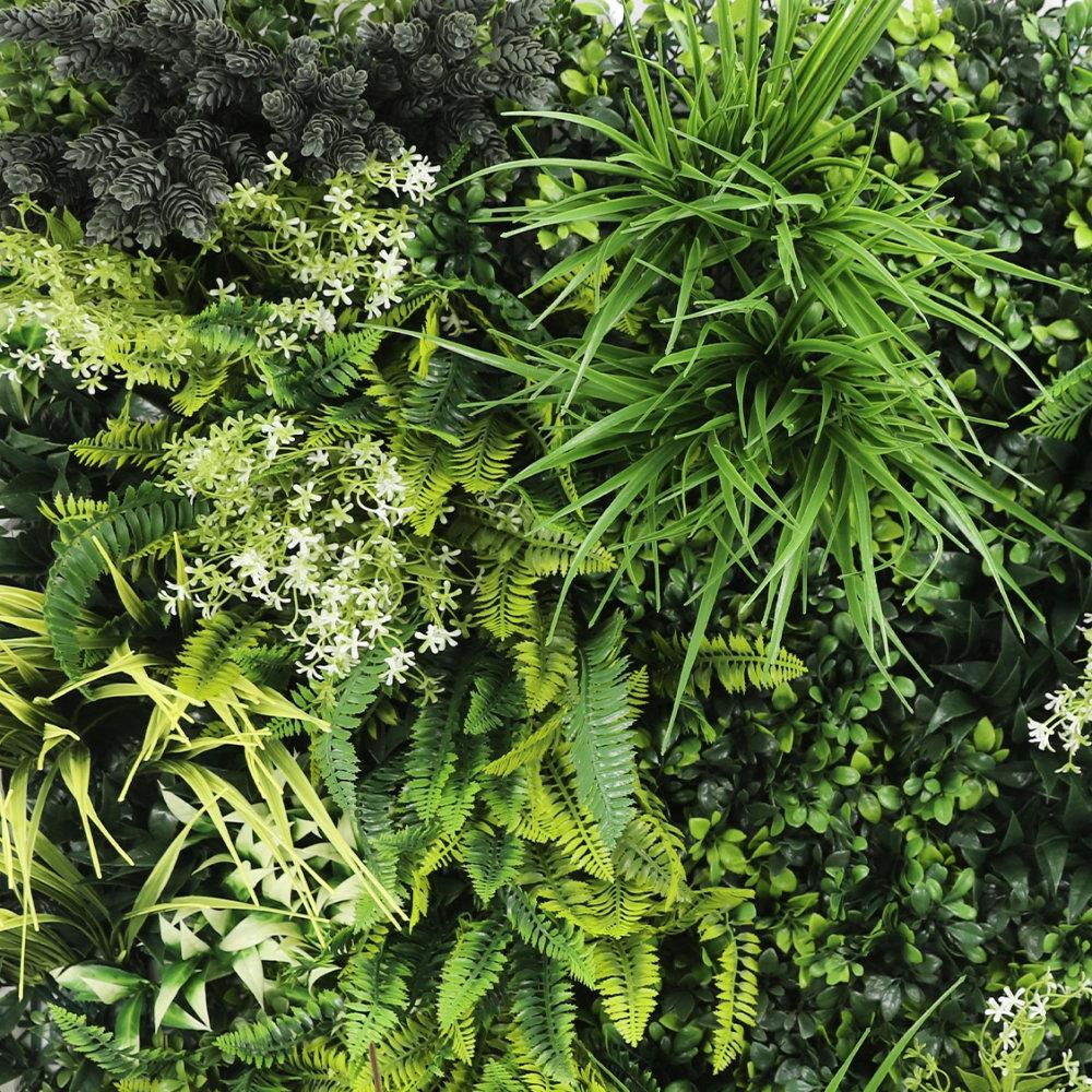 Premium Artificial Plants Green Living Wall Panel Riverbank 1m x 1m