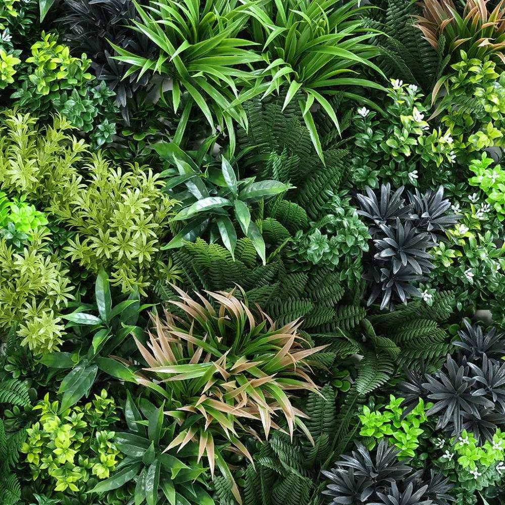 Luxury Artificial Plants Green Living Wall Panel Paradise 1m x 1m