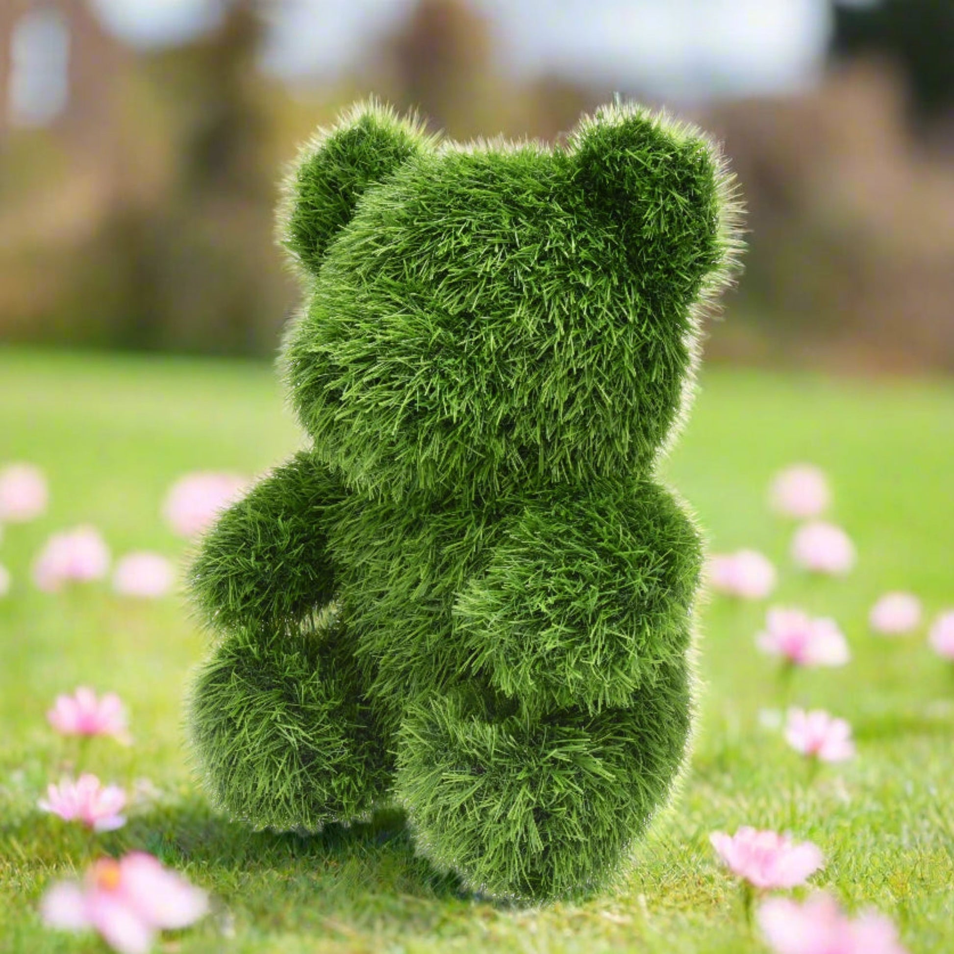 Artificial Grass Topiary Bear 35cm