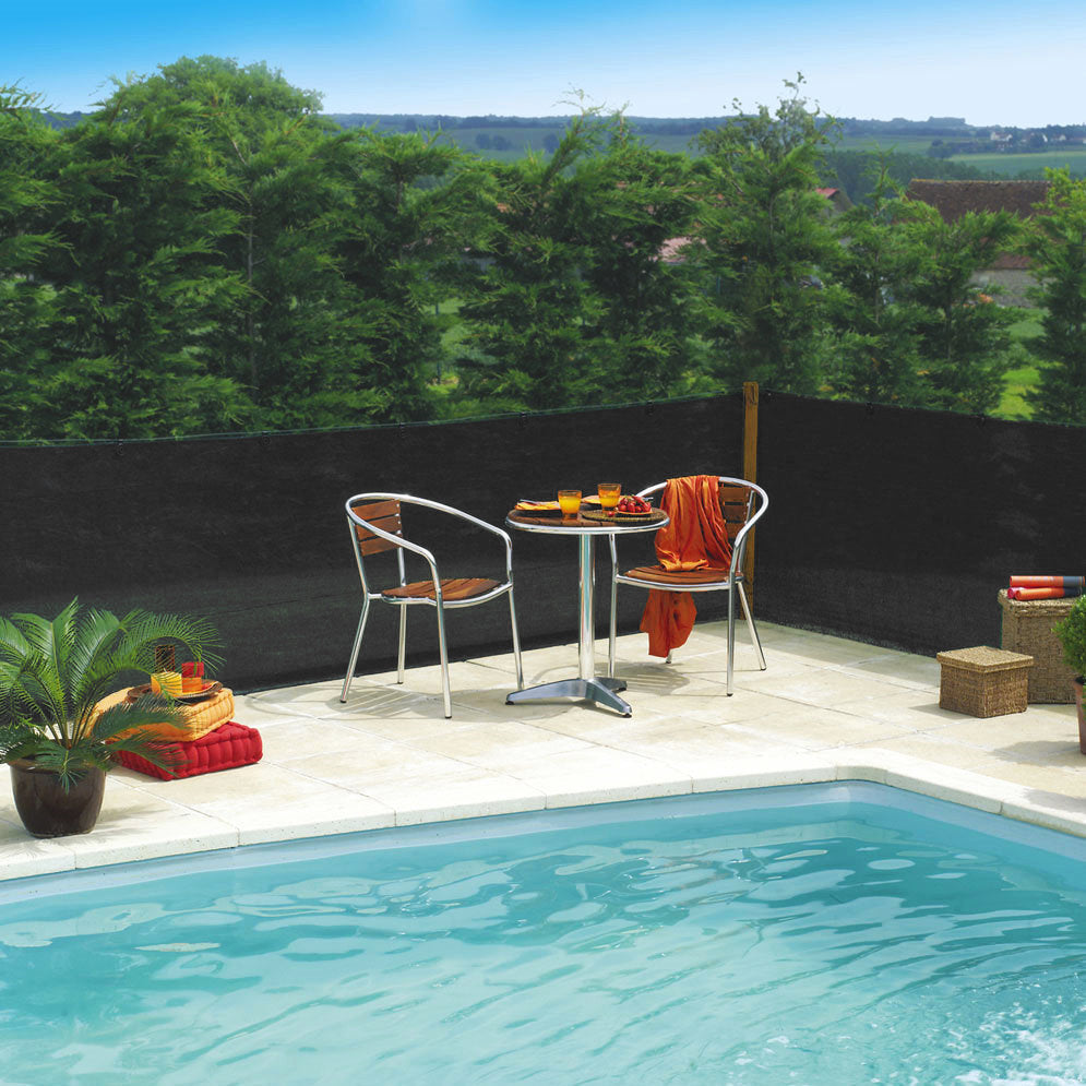 80% Shade Netting for Privacy - Black