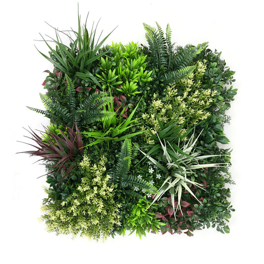 Premium Artificial Green Living Wall Panel 50 x 50cm - Carnival A