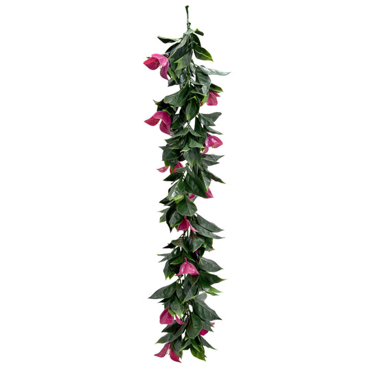 Artificial Hanging Red Bougainvillea Vine 65cm