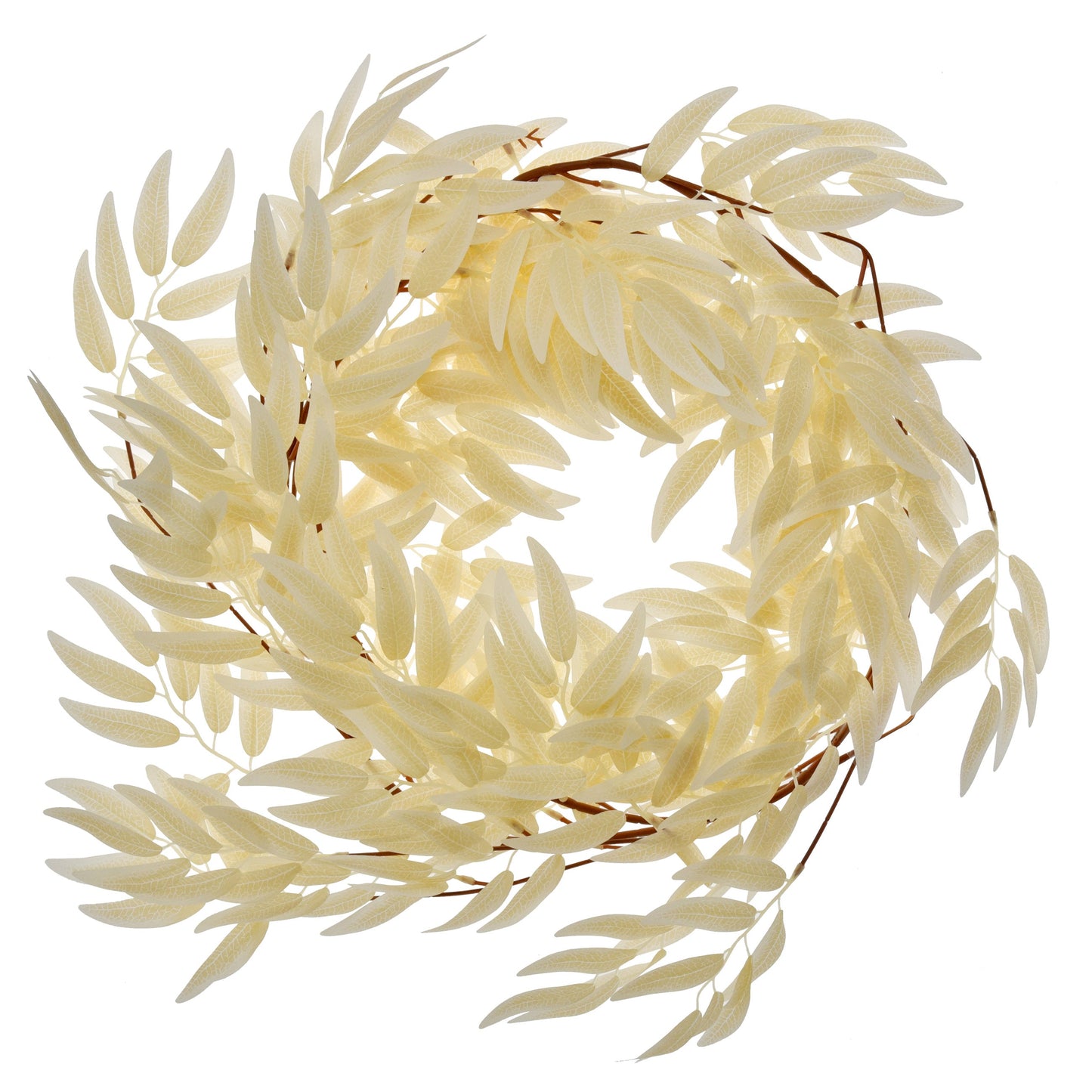 Artificial Champagne Salix Leaf Garland 170cm