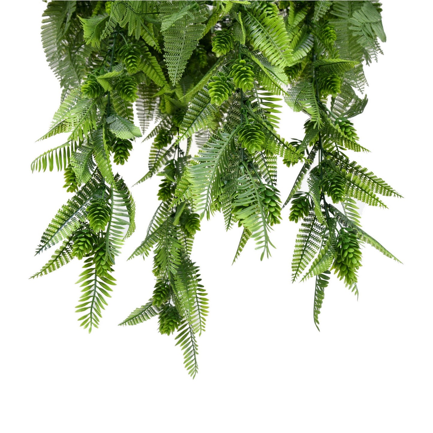 Hanging Hoop with Artificial Woodland Trailing Ferns 60cm Diameter