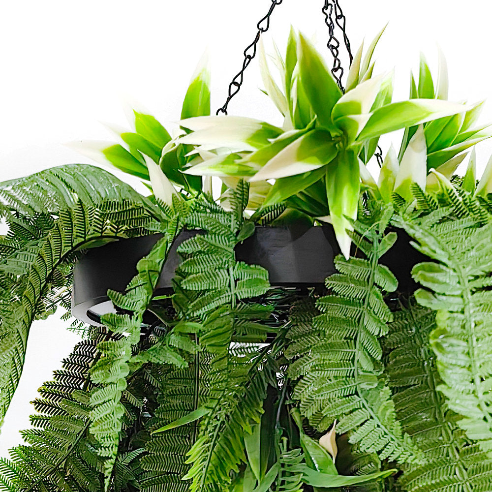 Hanging Hoop with Artificial Rainforest Trailing Plants 50cm Diameter