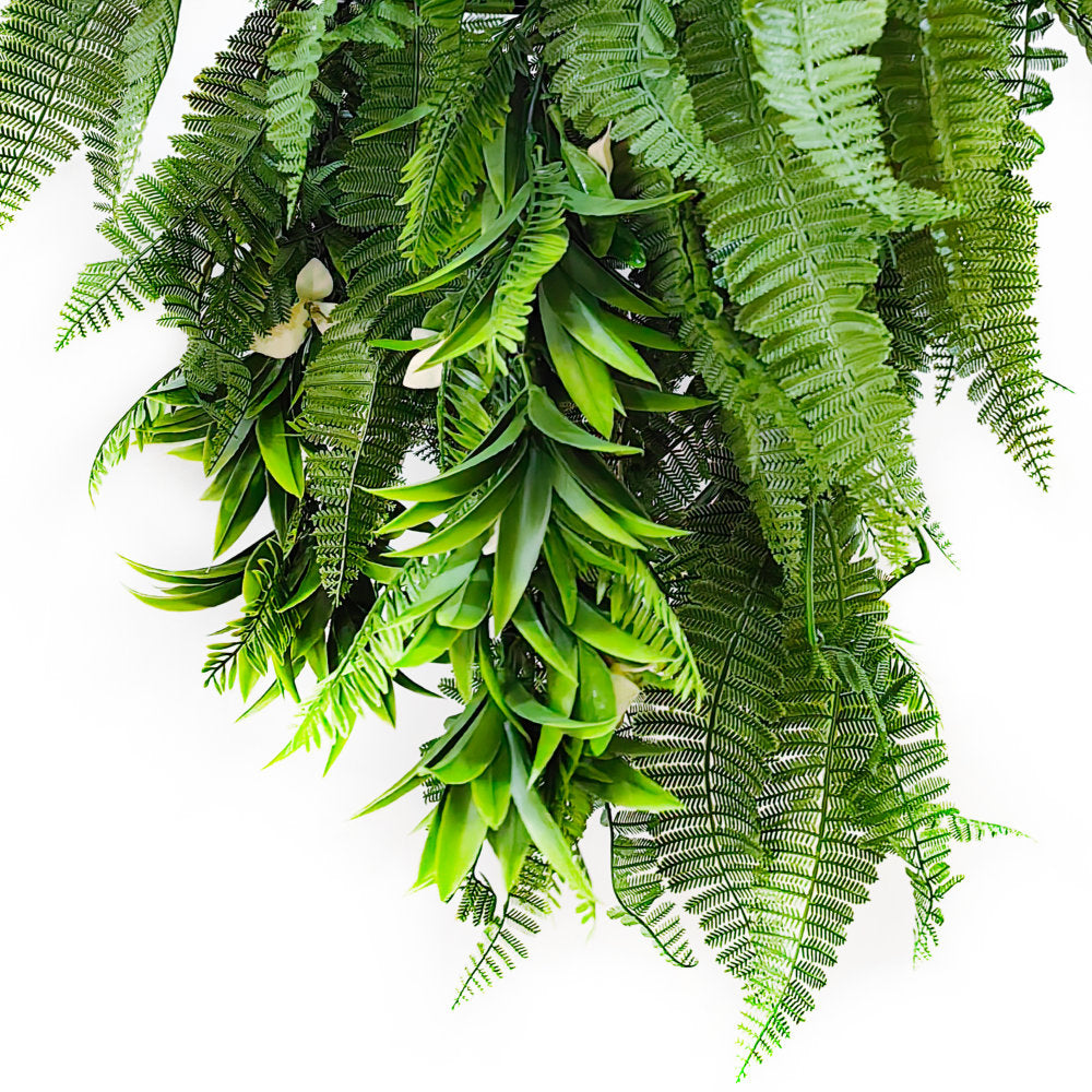 Hanging Hoop with Artificial Rainforest Trailing Plants 50cm Diameter