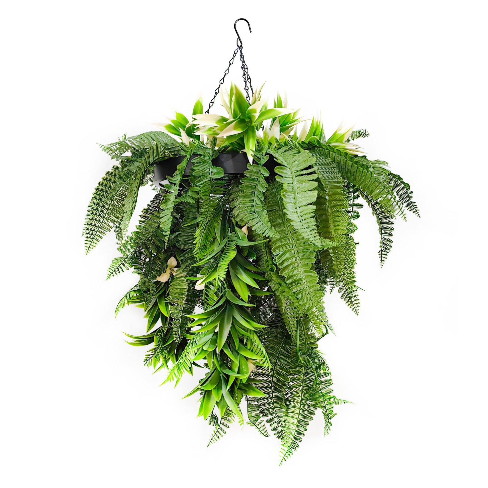 Hanging Hoop with Artificial Rainforest Trailing Plants 50cm Diameter