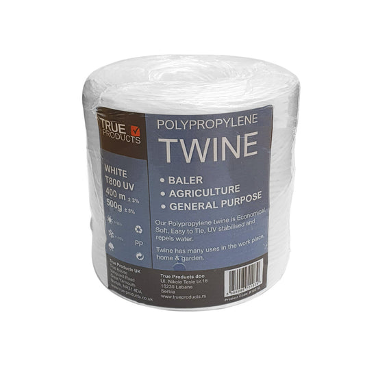 White Polypropylene Baling Twine T-800 UV - 500g