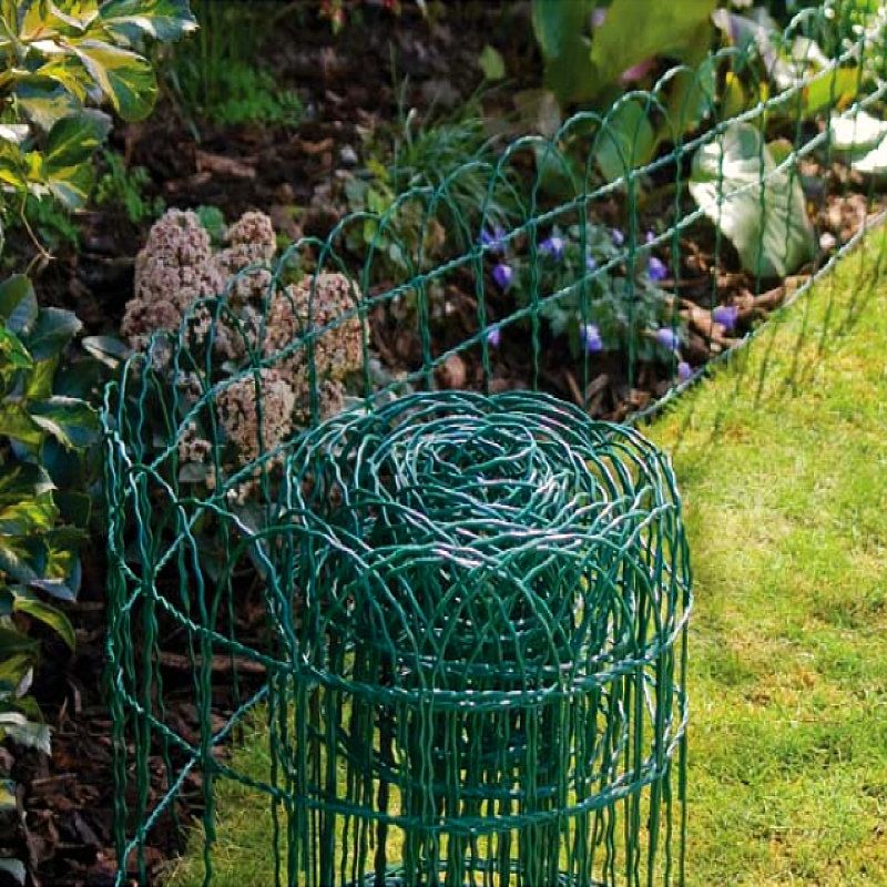 Garden Border Fence Green PVC Coated