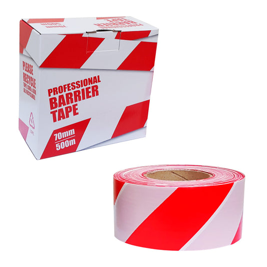 Hazard Warning Tape - Red & White