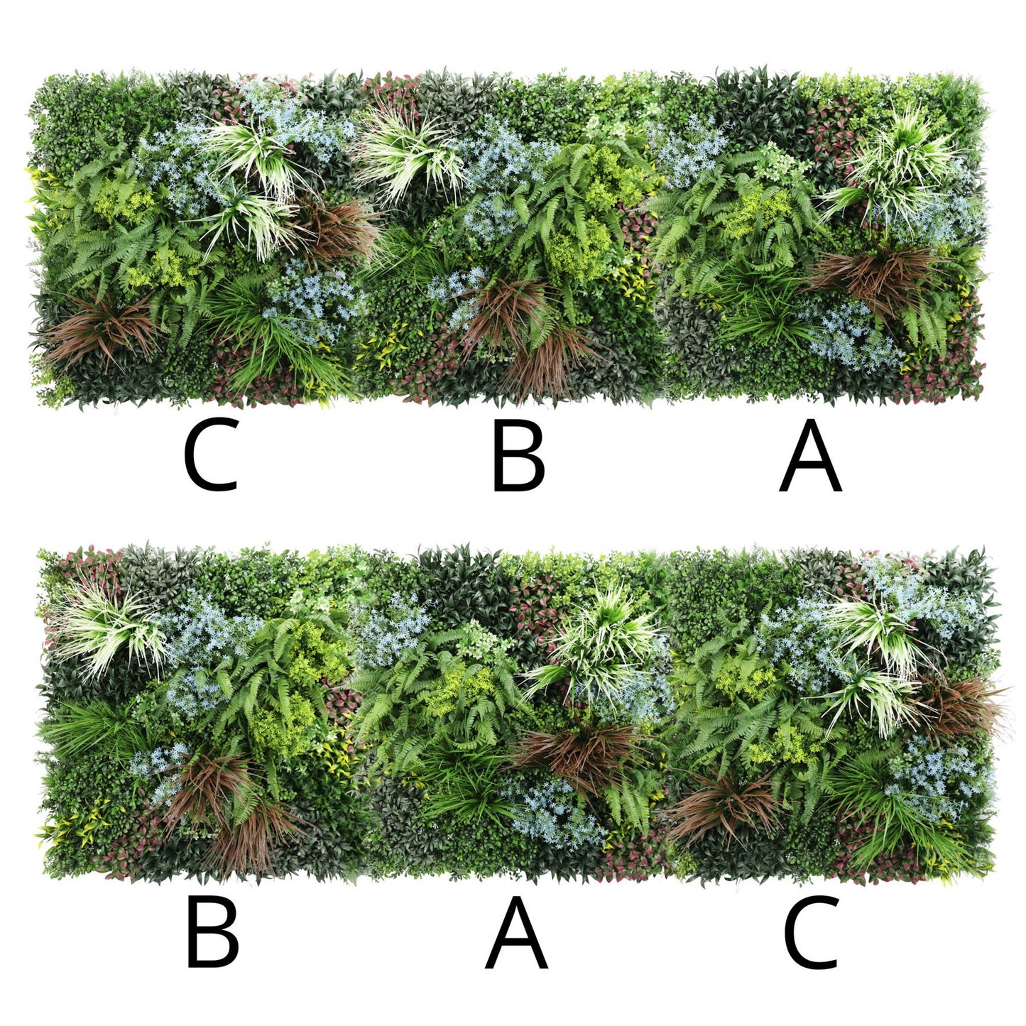 Premium Artificial Plants Green Living Wall Panel 1m x 1m - Pandora A