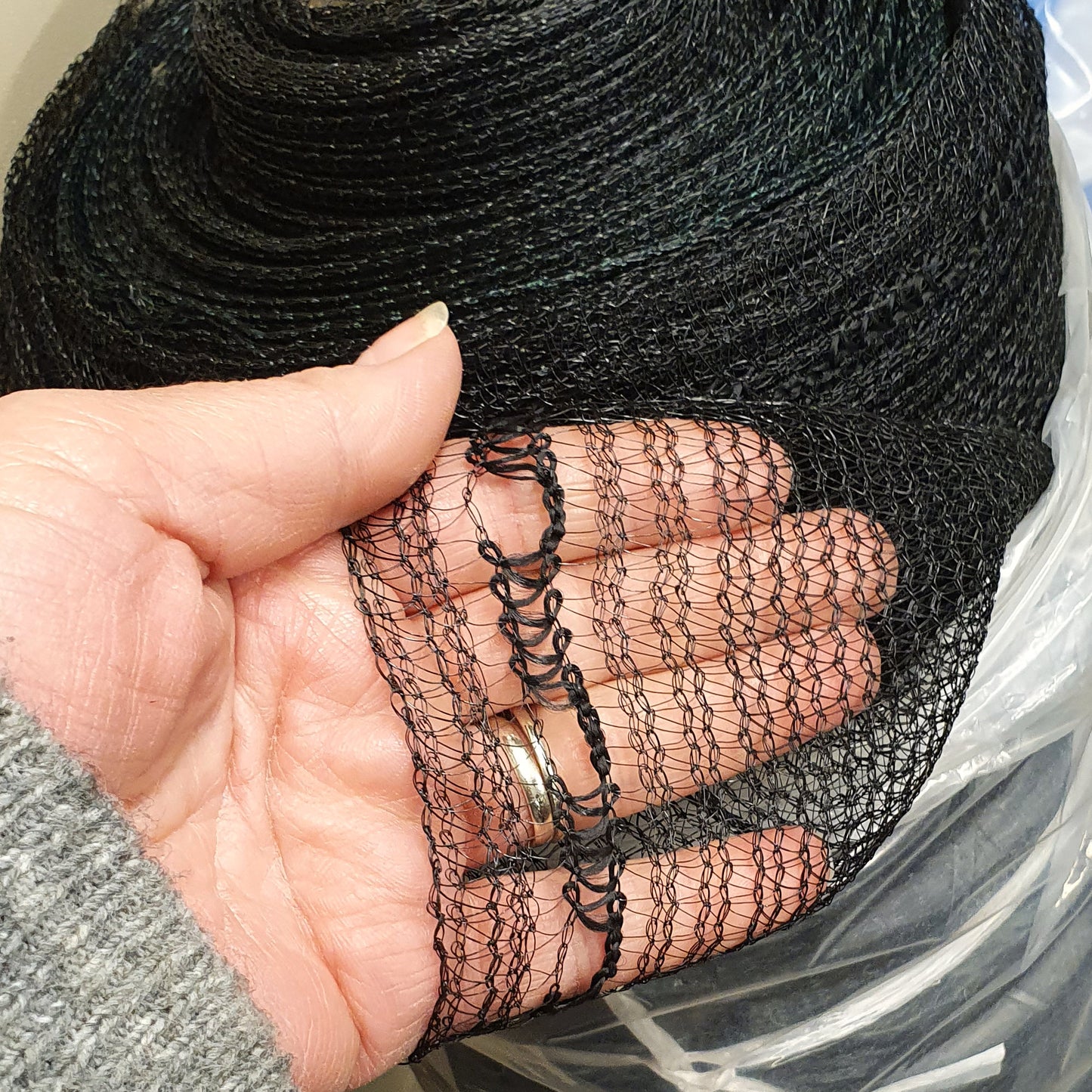 35% Black Scaffold Debris Netting - 50m Roll x 1m, 2m or 3m