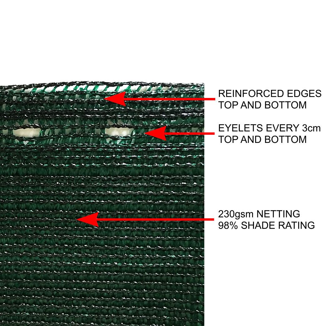 98% Green Shade Netting for Privacy