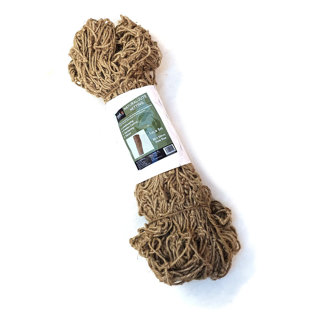 Biodegradable Natural Jute Pea and Bean Netting - 1m x 5m - 50mm hole