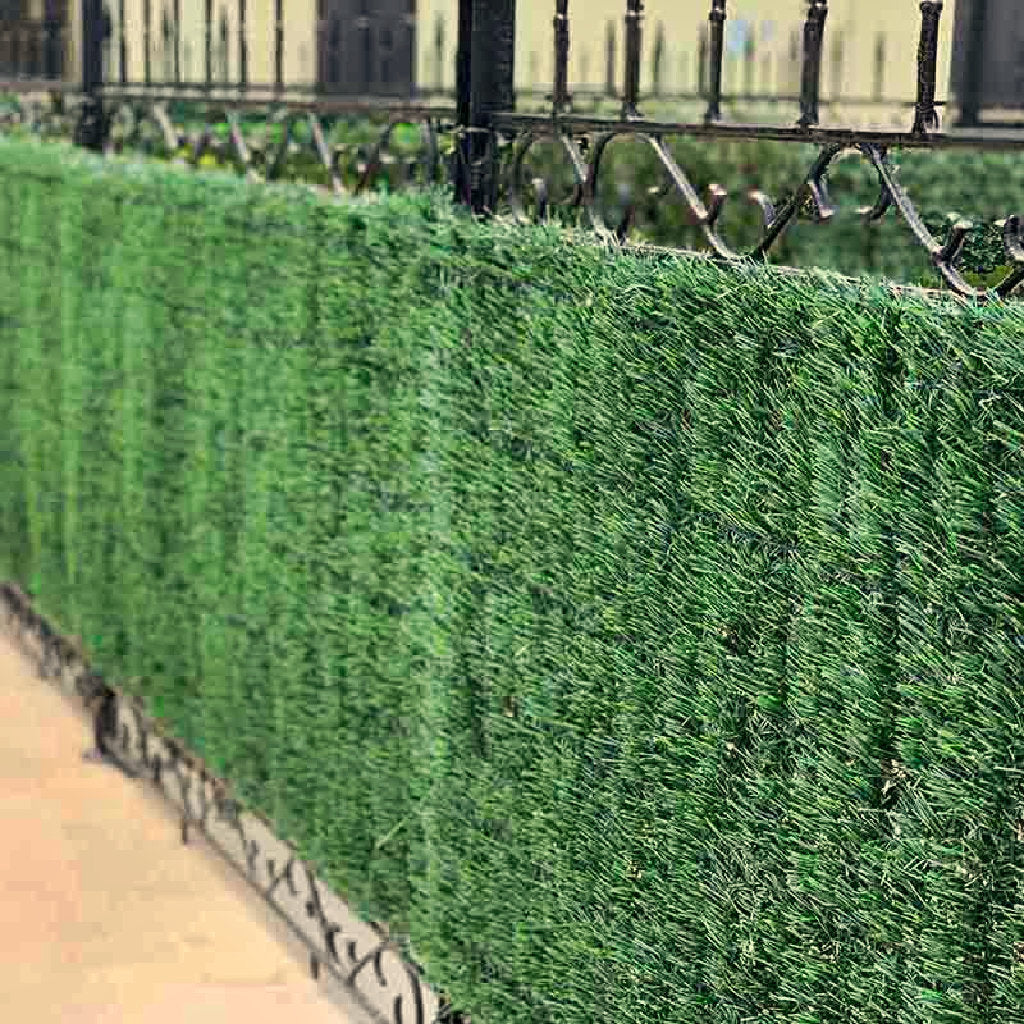 Artificial Conifer Hedge Privacy Screening - 3m Long