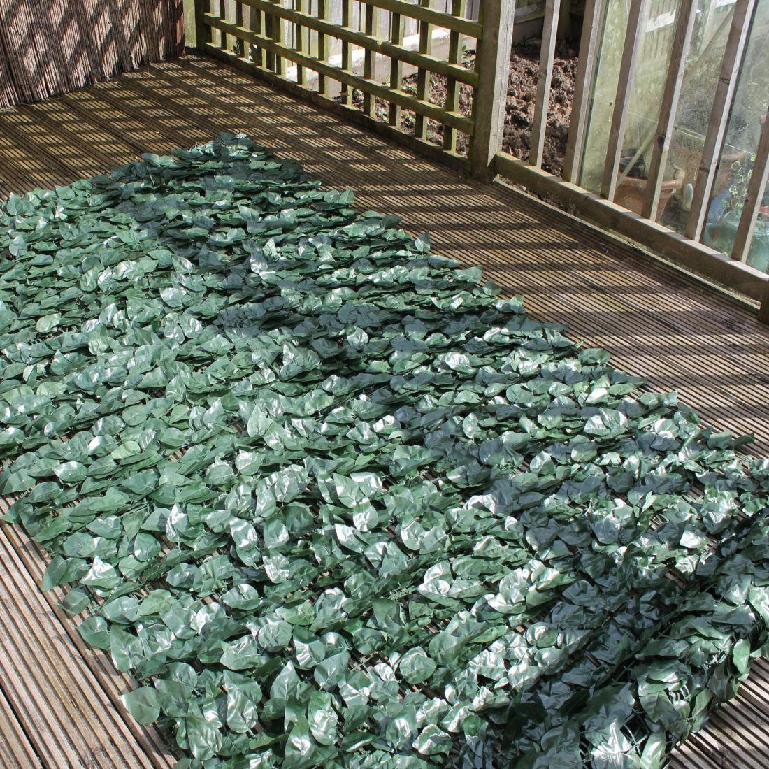 Artificial Ivy Leaf Hedge Garden Privacy Screening - 3m Long 