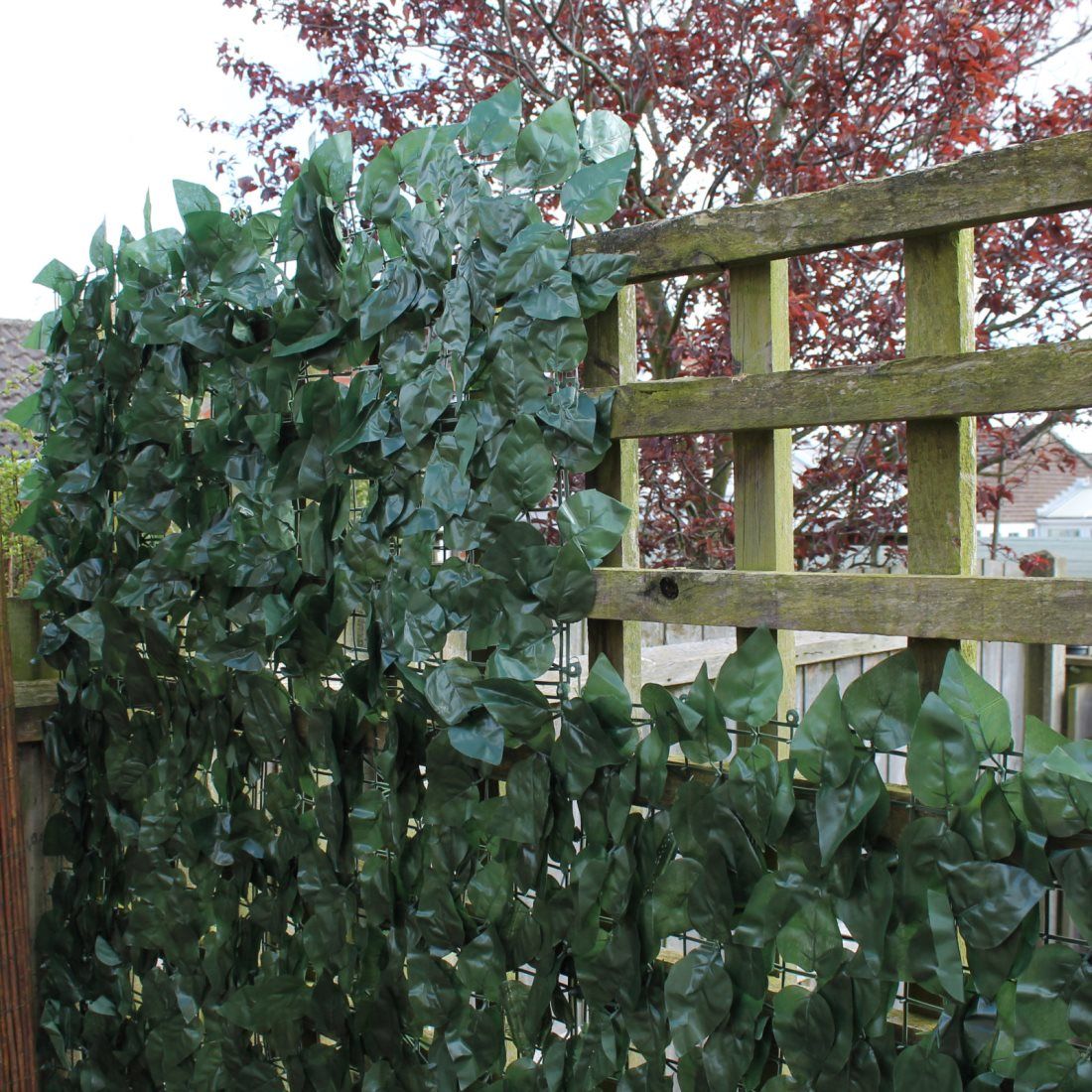 Artificial Ivy Leaf Hedge Garden Privacy Screening - 3m Long 