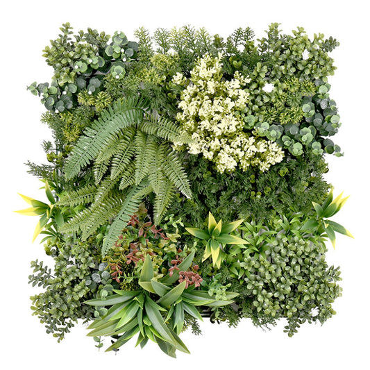 Premium Artificial Green Wall Panel 50cm x 50cm - Aurora C