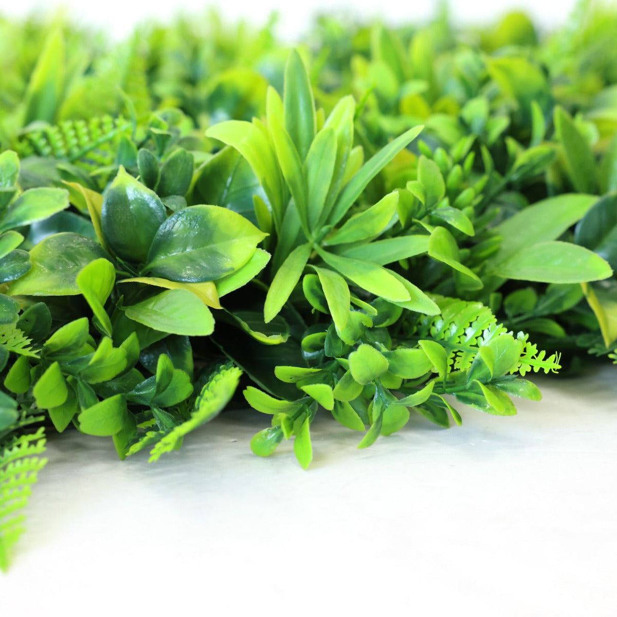 Artificial 'Green Fern' Living Wall Hedge Panel 50 x 50cm