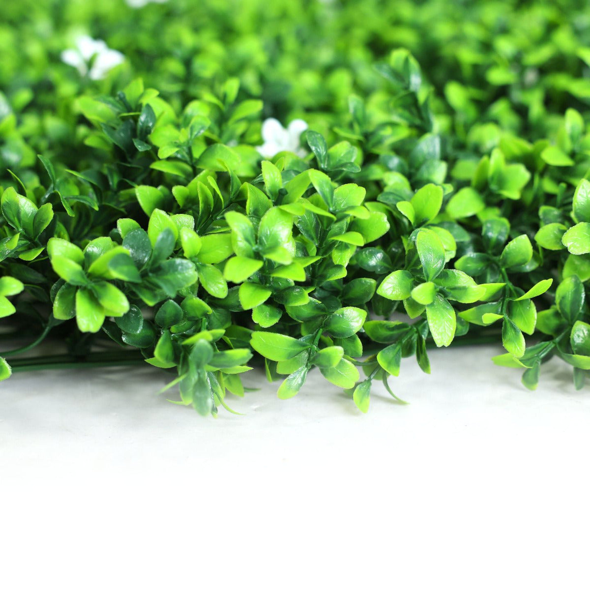 Artificial 'White Flower' Living Wall Hedge Panel 50 x 50cm