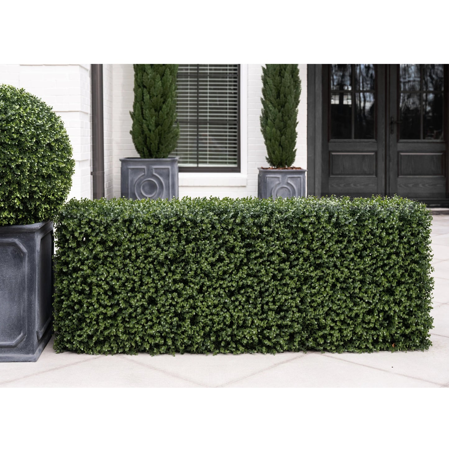 Premium Freestanding Artificial Boxwood Hedge - Short