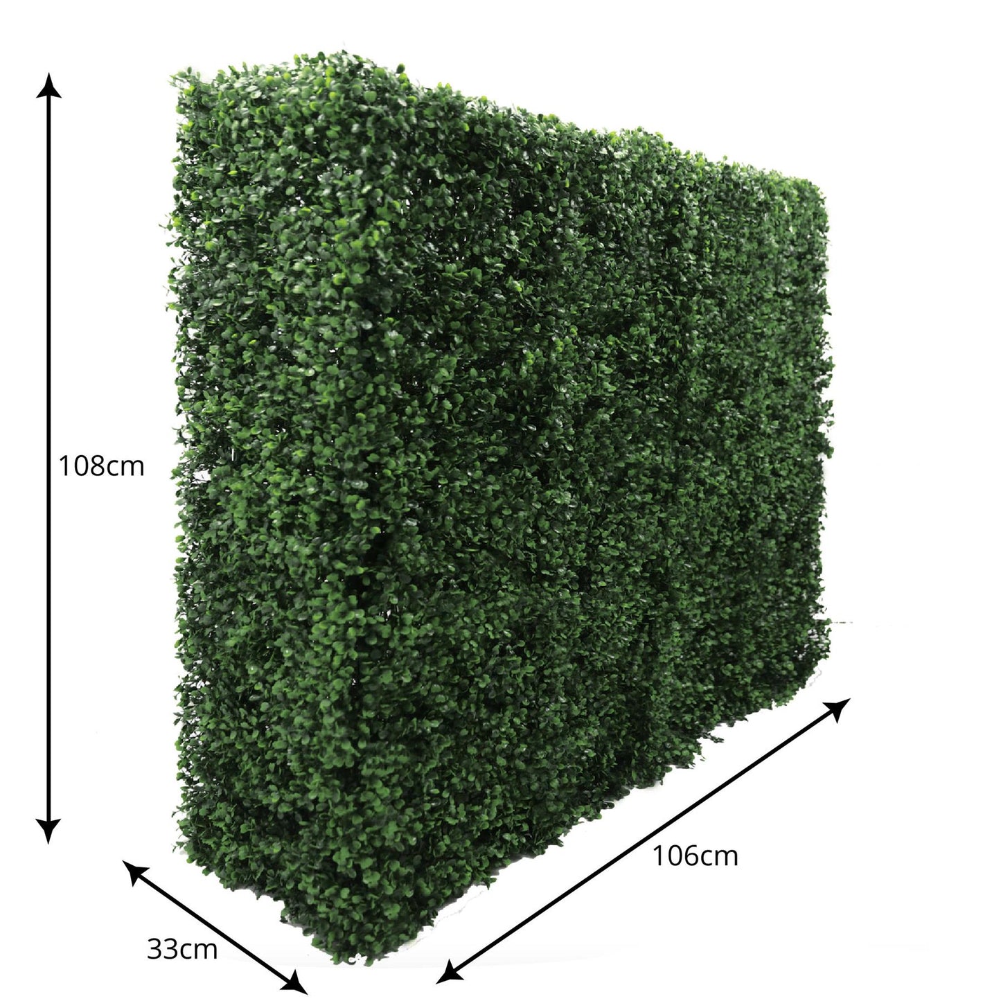 Premium Freestanding Artificial Boxwood Hedge - Medium