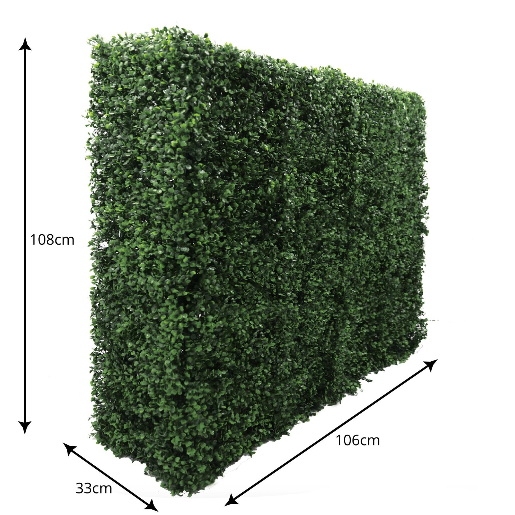 Premium Freestanding Artificial Boxwood Hedge - Medium