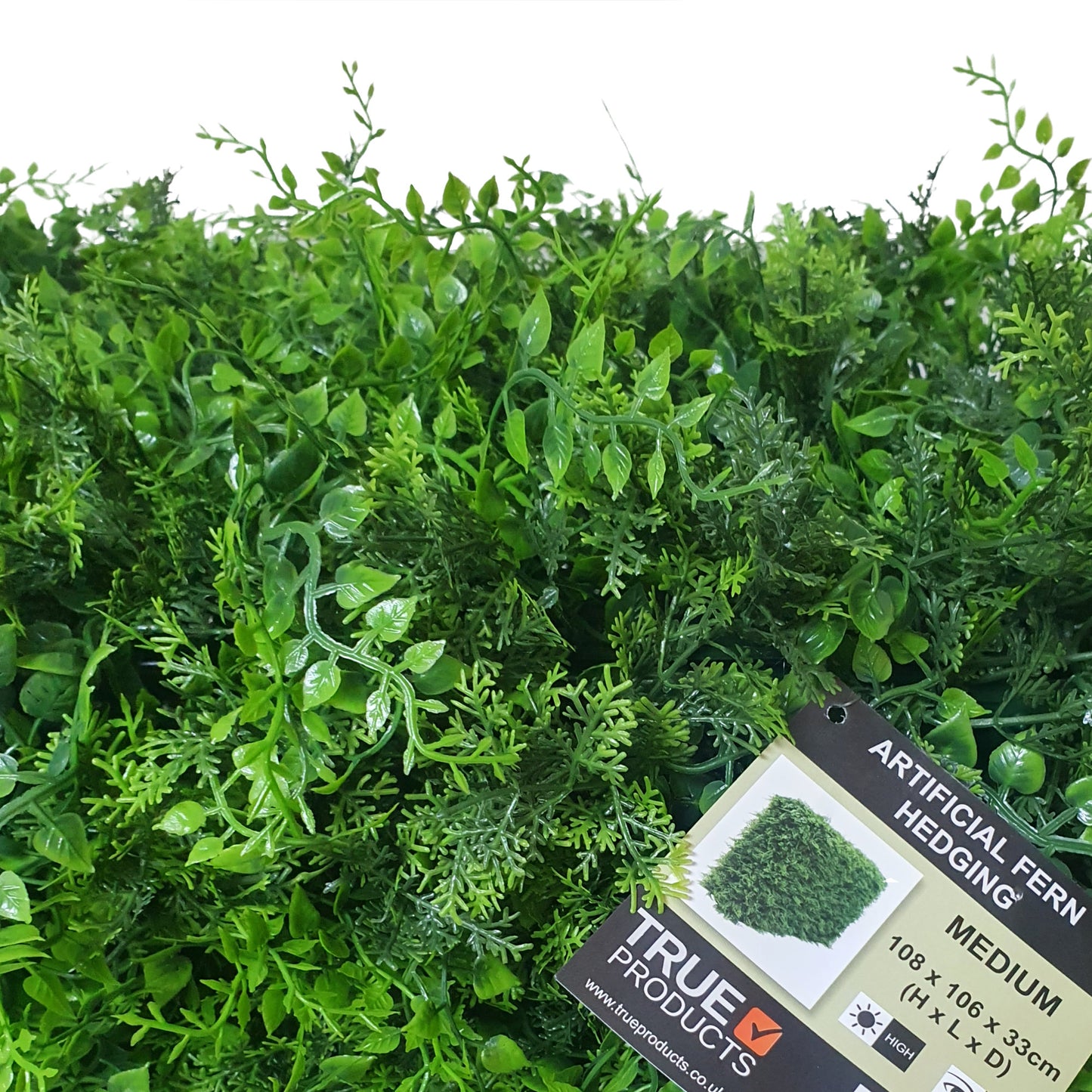 Premium Freestanding Artificial Fern Hedge - Short